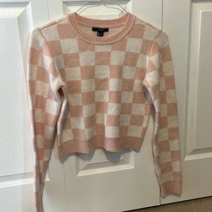Forever 21 Pink checkered sweater size S